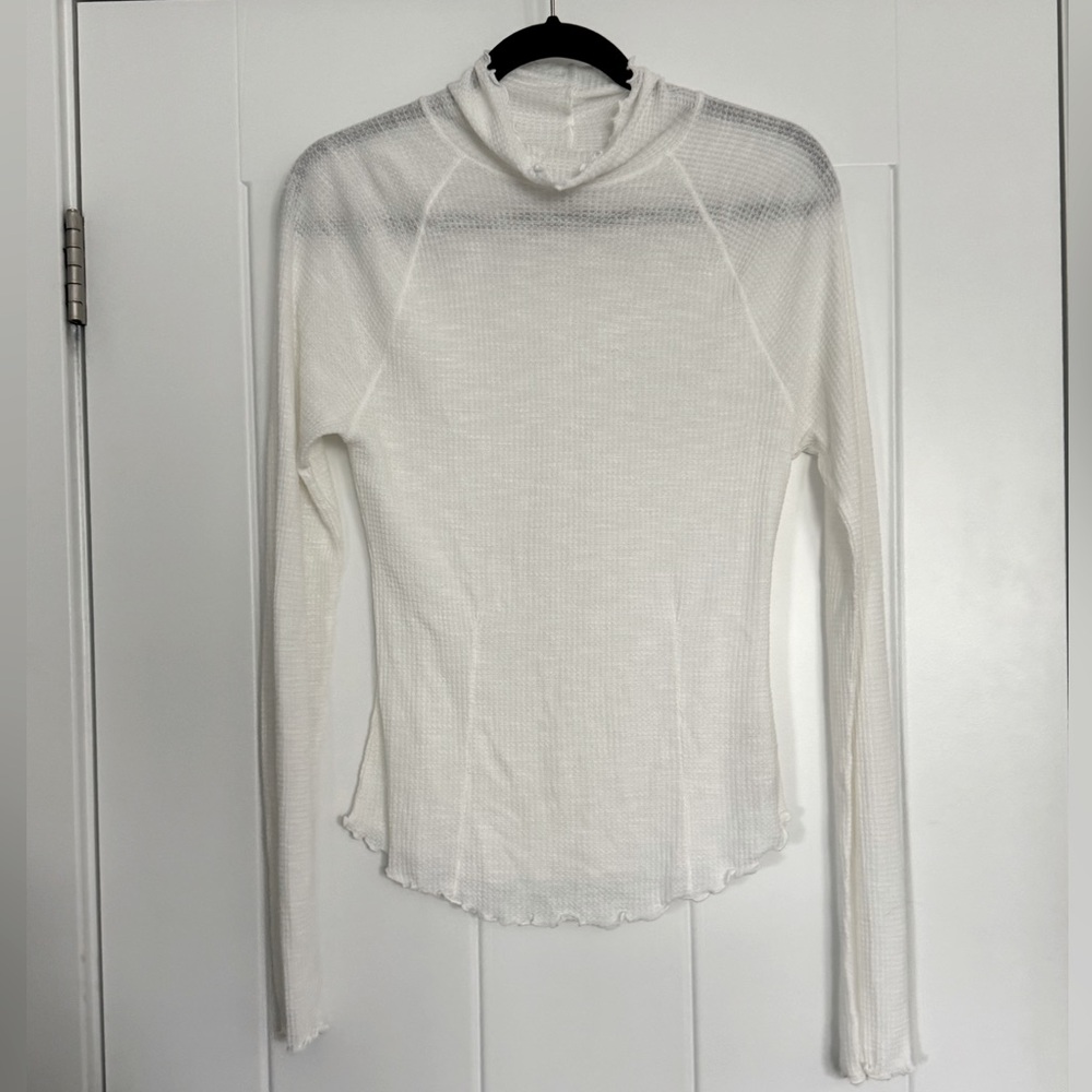 Free People “Make It Easy” 
White Long Sleeve Top